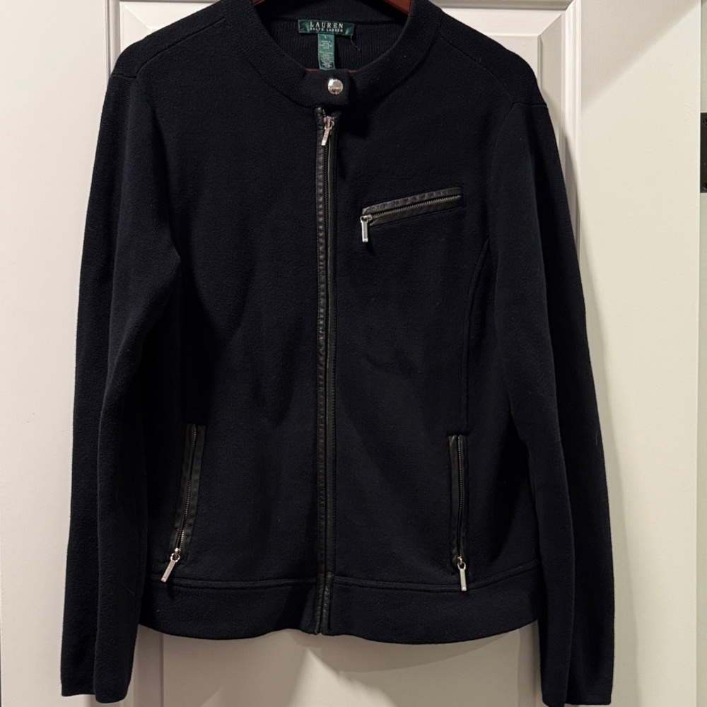 Ralph Lauren Navy Blue Zip Front Jacket